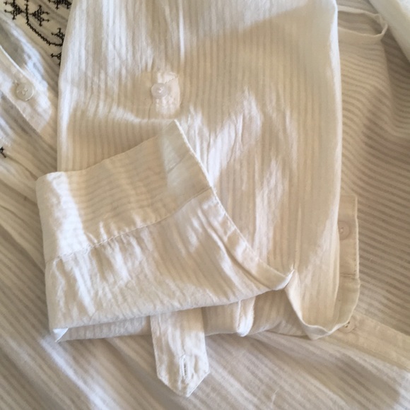 πHPπBoho White Embroidered Tunic w 3/4 Sleeves - Picture 6 of 7